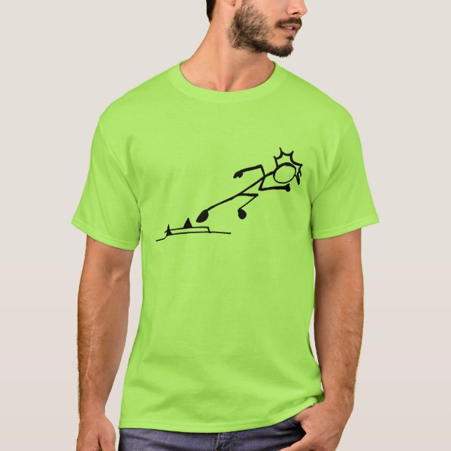 T-shirt Sprinter Stickman Track and Field (Devant)