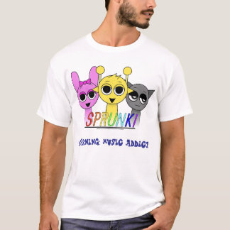 T-shirt Sprunki Avertissement : Addict Musique Bold Graphi