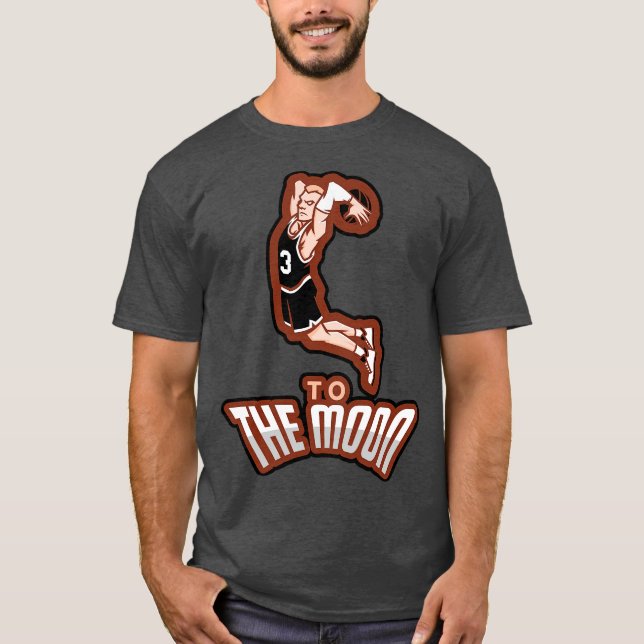 T-shirt Spurs Basketball to the moon (Devant)
