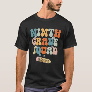 T-shirt Squad Enseignant De Neuvième Année Retour À L'Écol