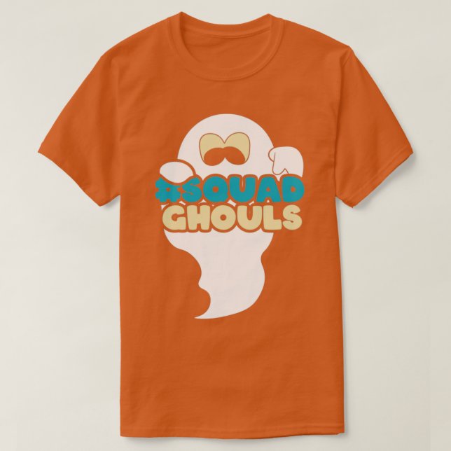 T-shirt Squad Ghouls Happy Halloween Éffrayant Effrayant D (Design devant)