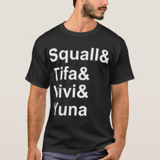 T-shirt Squall & Tifa & Vivi & Yuna