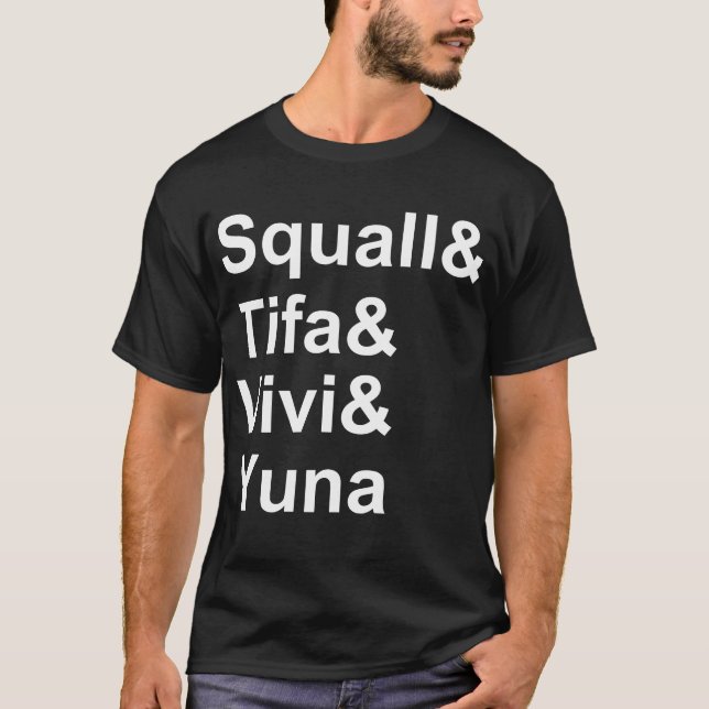 T-shirt Squall & Tifa & Vivi & Yuna (Devant)