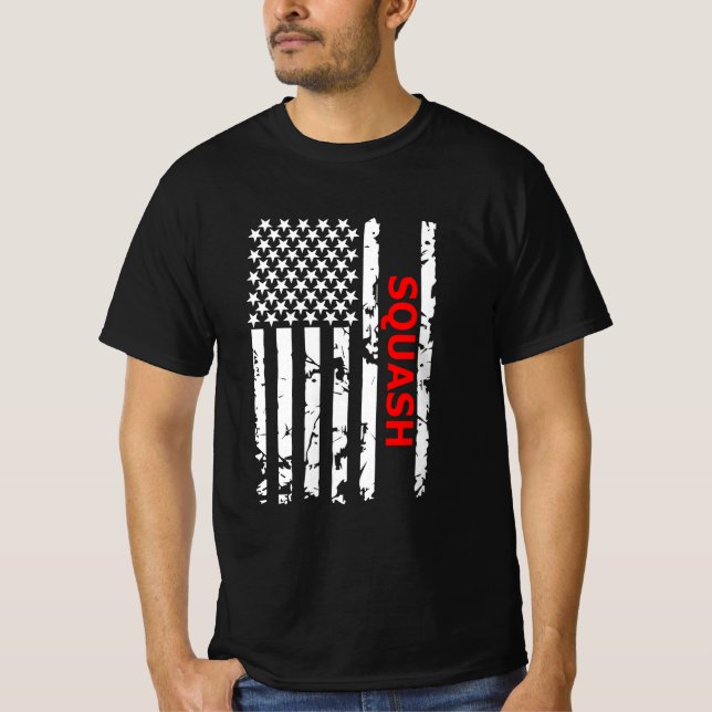 T-shirt Squash Cool USA Drapeau design graphique (Devant)