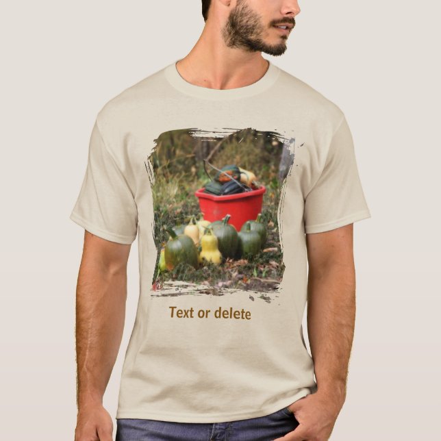 T-shirt Squash Country Garden Harvest Personalized (Devant)