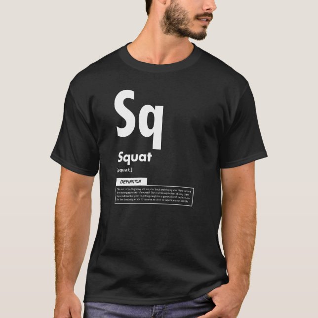 T-shirt Squat - Table Périodique - Mème Gym Drôle (Devant)