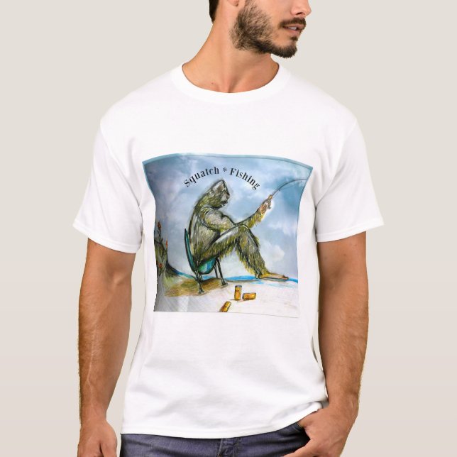 T-shirt squatchfishing (Devant)