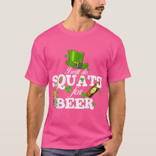 T-shirt Squats pour la bière St Patrick's Day Gym entraîne