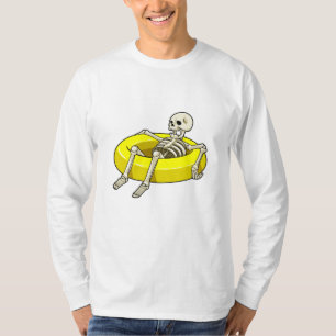 T-shirt Squelette à la natation avec anneau de natation