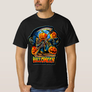 T-shirt Squelette Ange de la mort Halloween Corbeaux Citro