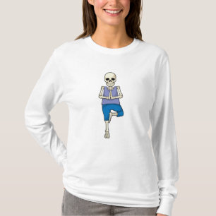 T-shirt Squelette au Yoga Stretch