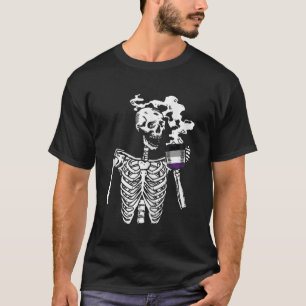 T-shirt Squelette Boire Café Aexé Fierté Crâne LGBTQ