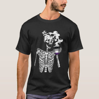 T-shirt Squelette Boire Café Aexé Fierté Crâne LGBTQ