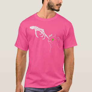 T-shirt Squelette Boop main sur le morceau d'Halloween du