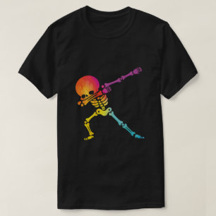 T-shirt Squelette Coloré en Dab