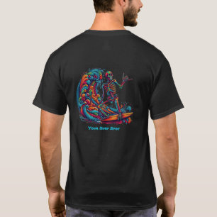T-shirt Squelette coloré Surfer
