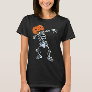 T-shirt Squelette Dabbing Pose Jack O'Lantern Salle Citrou