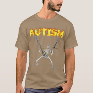T-shirt Squelette d'autisme étrangement spécifique dank