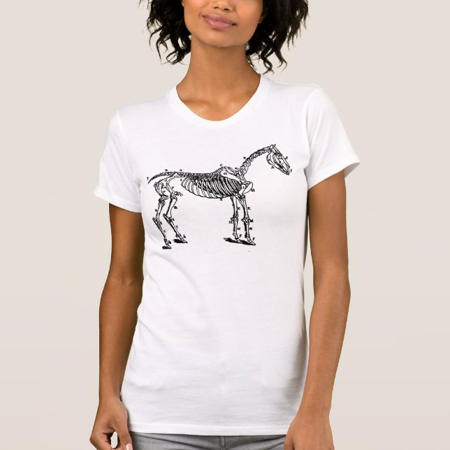 T-shirt squelette de cheval (Devant)