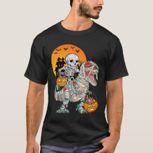 T-shirt Squelette de dinosaure T Rex d'Halloween épouvanta