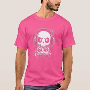 T-shirt Squelette de joueur drôle je ne t'entends pas je s