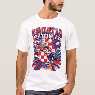 T-shirt Squelette de jour de match de Croatie Nations Stri