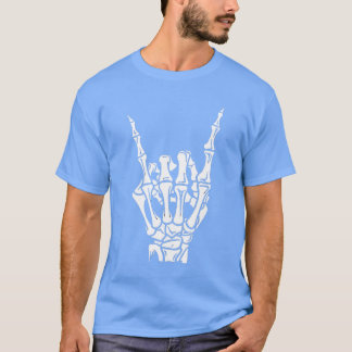 T-shirt Squelette de Rock Punk Cool Rocker Halloween Homme
