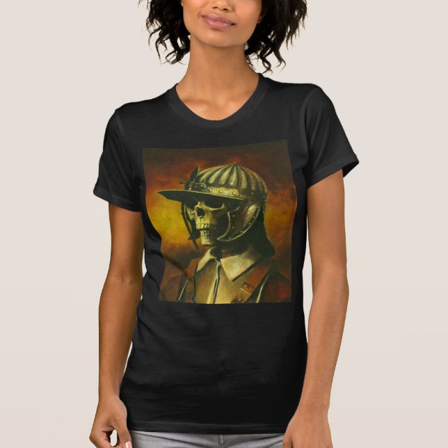 T-shirt Squelette de Roundhead de guerre civile (Devant)