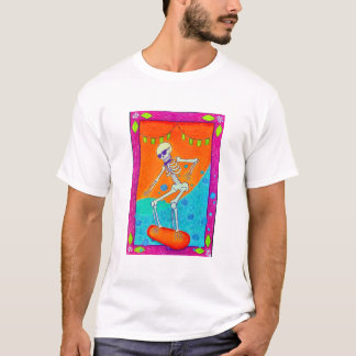 T-shirt Squelette de skateboard