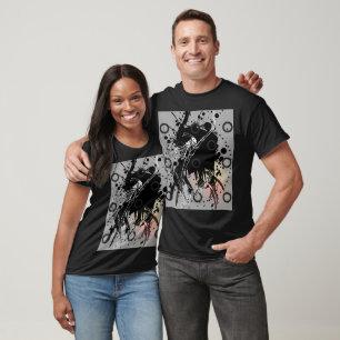T-SHIRT SQUELETTE DE SURF ABSTRAIT