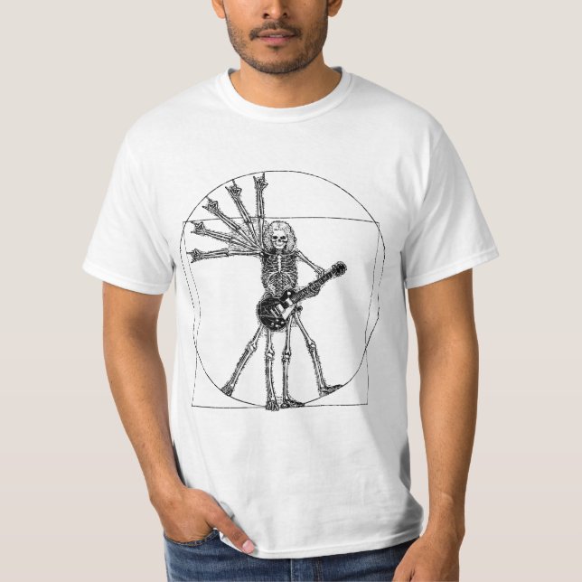 T-shirt Squelette de Vitruvian (Devant)