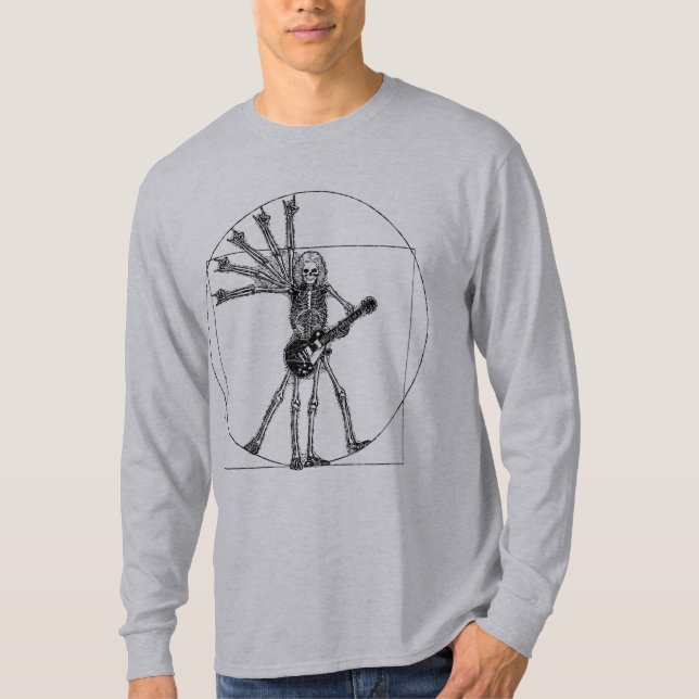 T-shirt Squelette de Vitruvian (Devant)