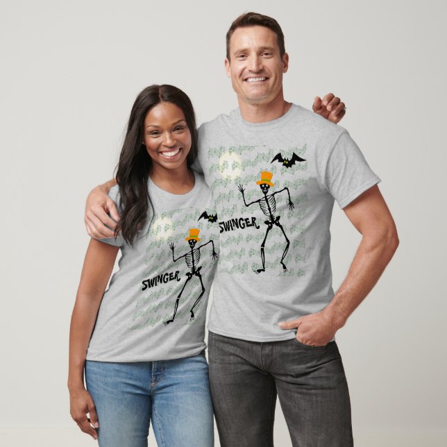 T-shirt Squelette d'Halloween Swinger (Unisexe)