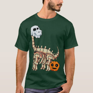 T-shirt Squelette Dinosaure Lazy Costume d'Halloween Cute 