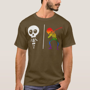 T-shirt Squelette drôle Toi Moi Drapeau Arc-en-ciel Mignon