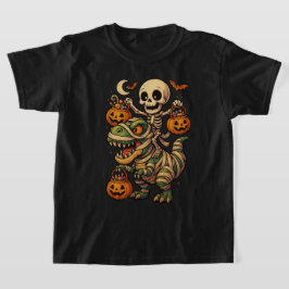 T-shirt Squelette éffrayant et maman T-Rex Halloween Conce