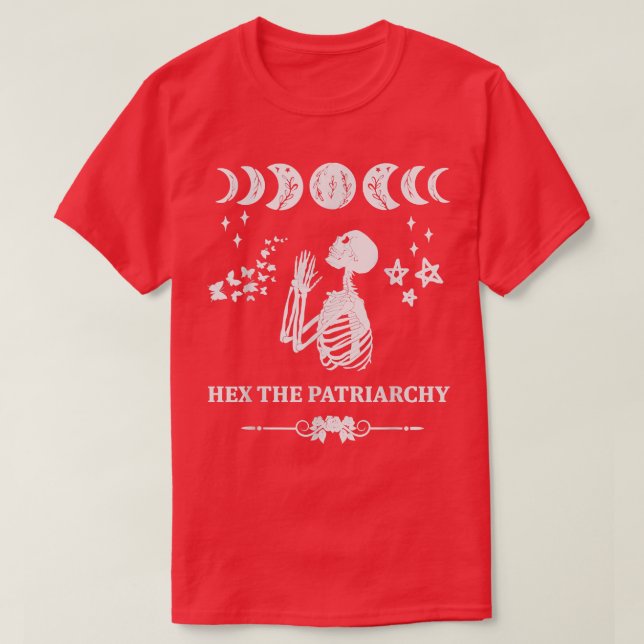 T-shirt Squelette Féministe, Il Le Patriarcat Pro Choice  (Design devant)