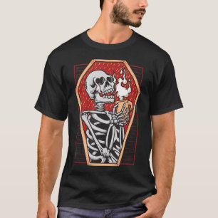 T-shirt Squelette gothique dans le centre commercial de ce
