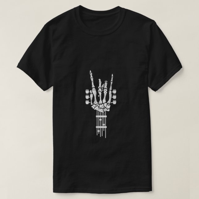 T-shirt Squelette Guitar Music Lover (Design devant)