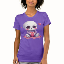 Squelette Kawaii Tenant un Cœur