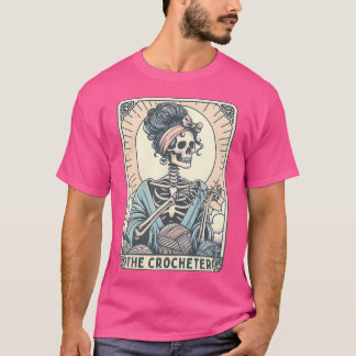 T-shirt Squelette La Tricoteuse Maman Carte de Tarot Trico