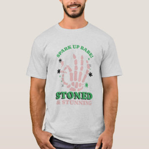 T-shirt Squelette lapidé et étonnant Tee