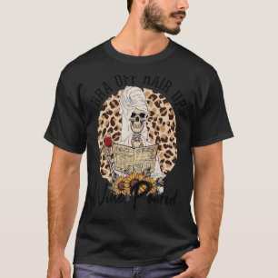 T-shirt Squelette Léopard Tournesol Bra Hair Up Vin Po