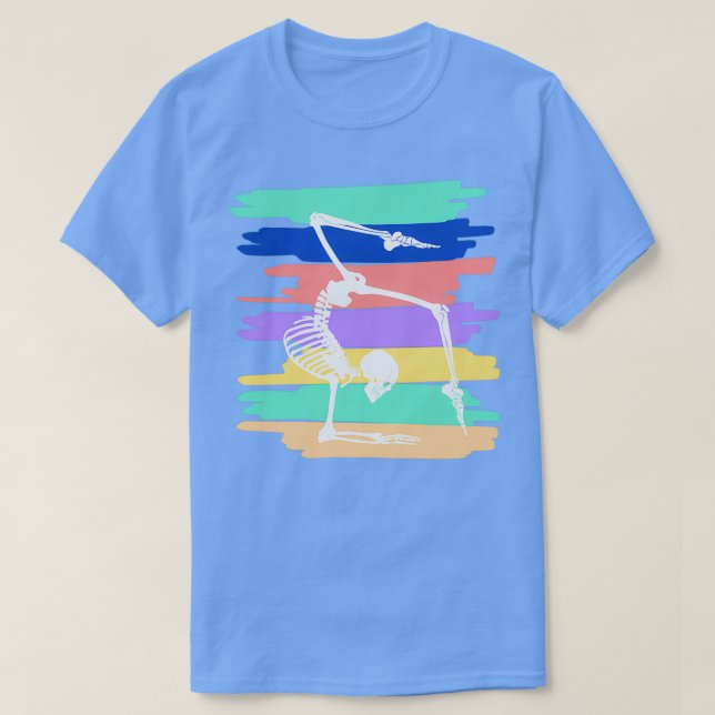 T-shirt Squelette méditant du yoga (Design devant)