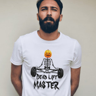 T-shirt Squelette MORT LIFT Master   Citation amusante Gym