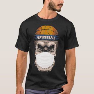 T-shirt Squelette PanierMasque Visage Balle Funny Bball Qu