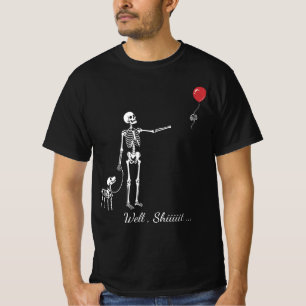 T-shirt Squelette personnalisé et chien a perdu un ballon