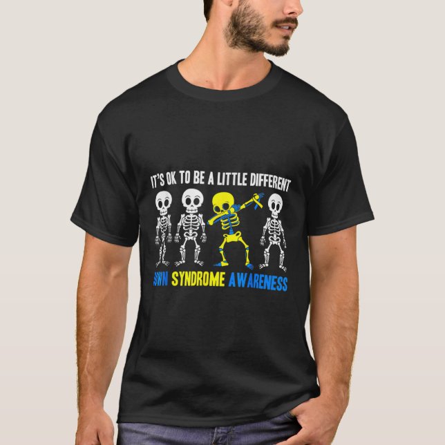 T-shirt Squelette Peu Différent Sensibilisation au syndrom (Devant)