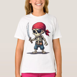 T-shirt Squelette pirate avec épée
