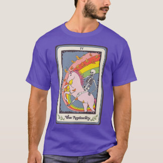T-shirt Squelette Rétro Circule Unicorne L'Audacité Tarot 